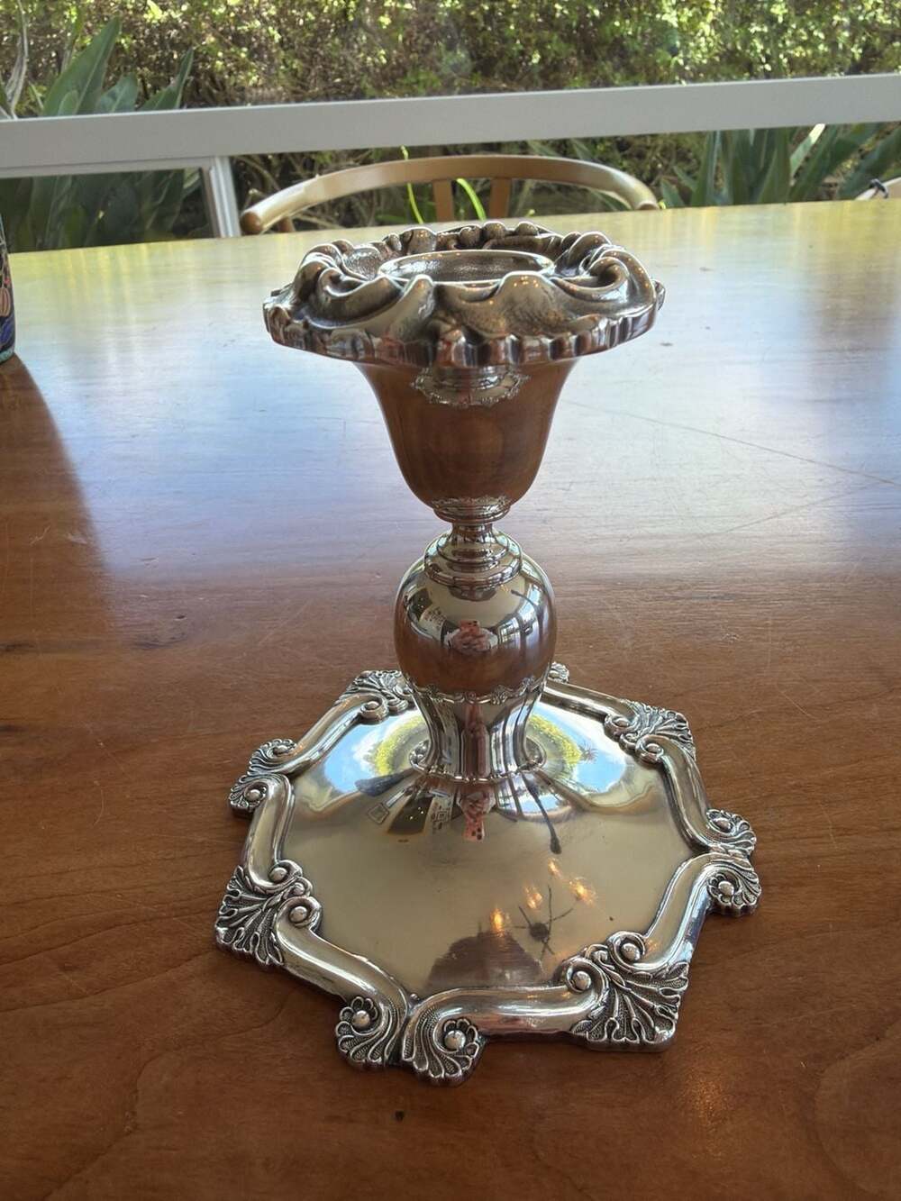 International Silver Sheffield Reproduction‎ Silverplate on Copper Candlestick